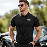 Viper Society Performance Polo Shirt – Moisture-Wicking Golf Polo Black
